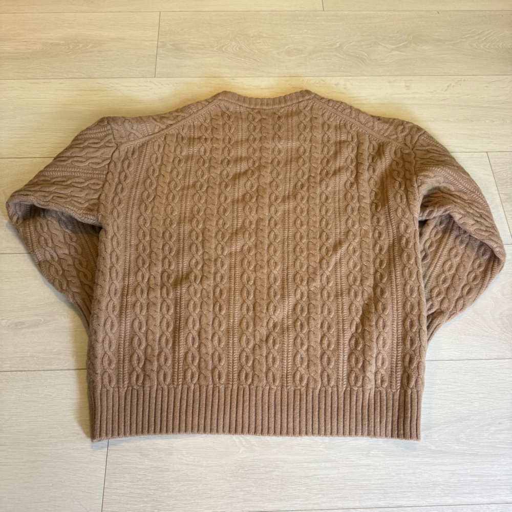 Aritzia Sunday Best Boxy Cable Knit Sweater Wool Blend - Picture 7 of 7